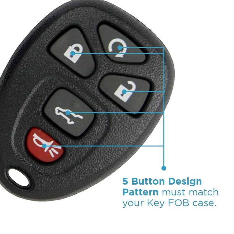 Keyless2Go Replacement for New Shell Case and 5 Button Pad for Remote Key Fob with FCC OUC60270 - Shell ONLY - Image 2